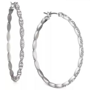 Givenchy Hoop Earrings Pavé Medium Scalloped Hoop